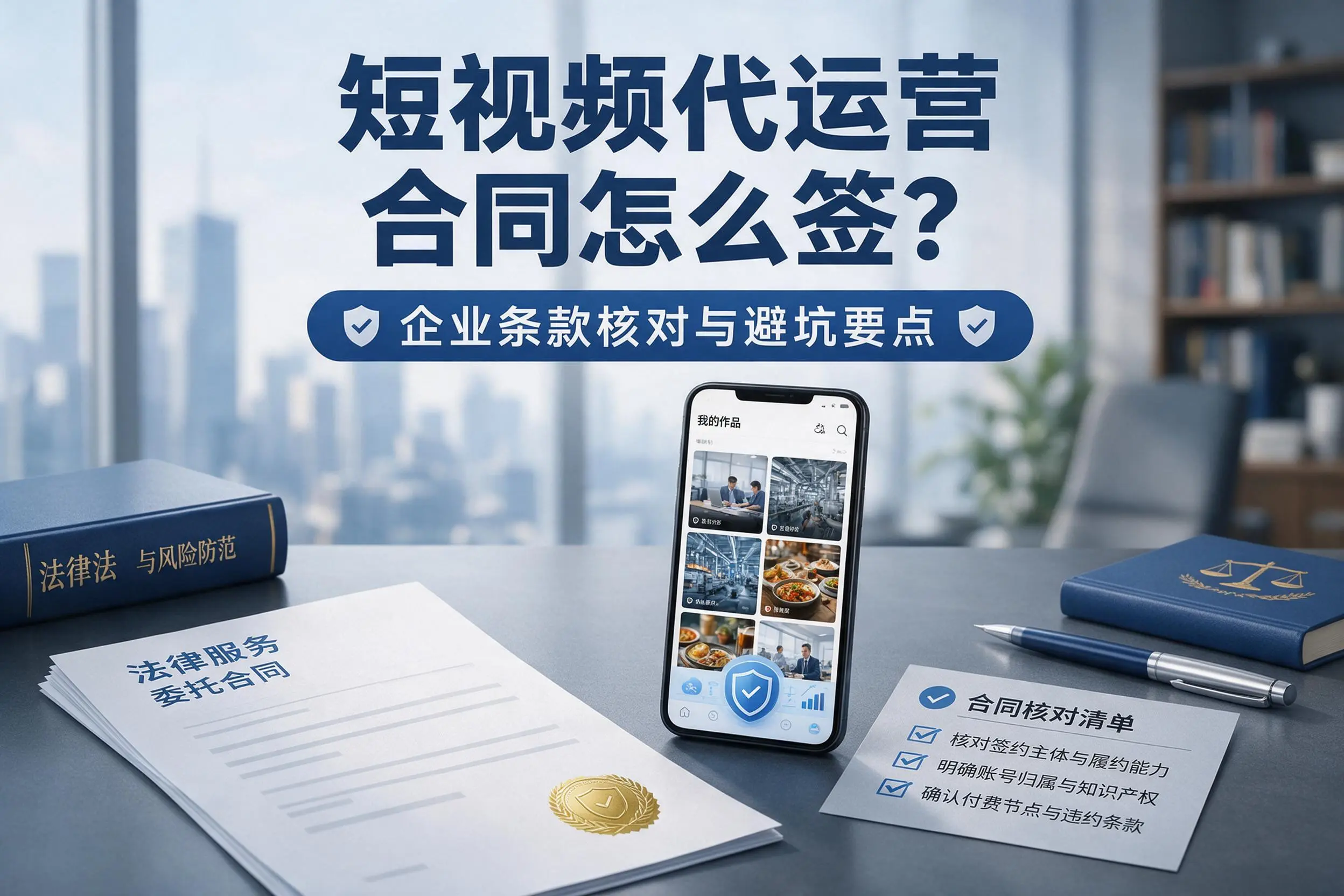 短视频代运营合同怎么签？德州企业条款核对与避坑要点
