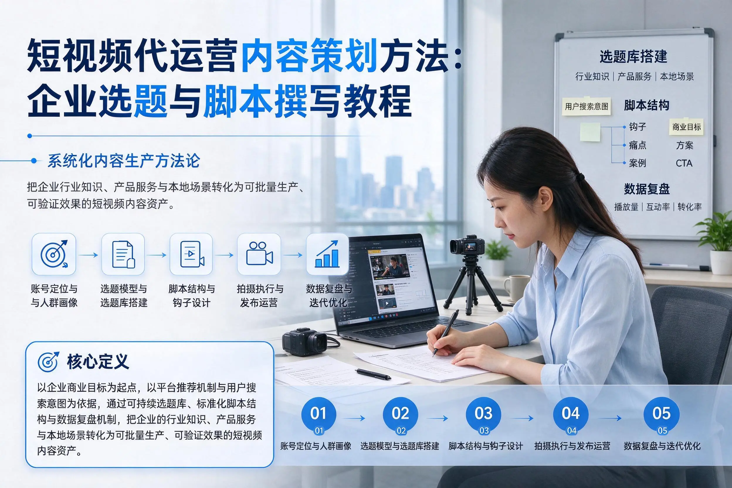 短视频代运营内容策划方法：德州企业选题与脚本撰写教程