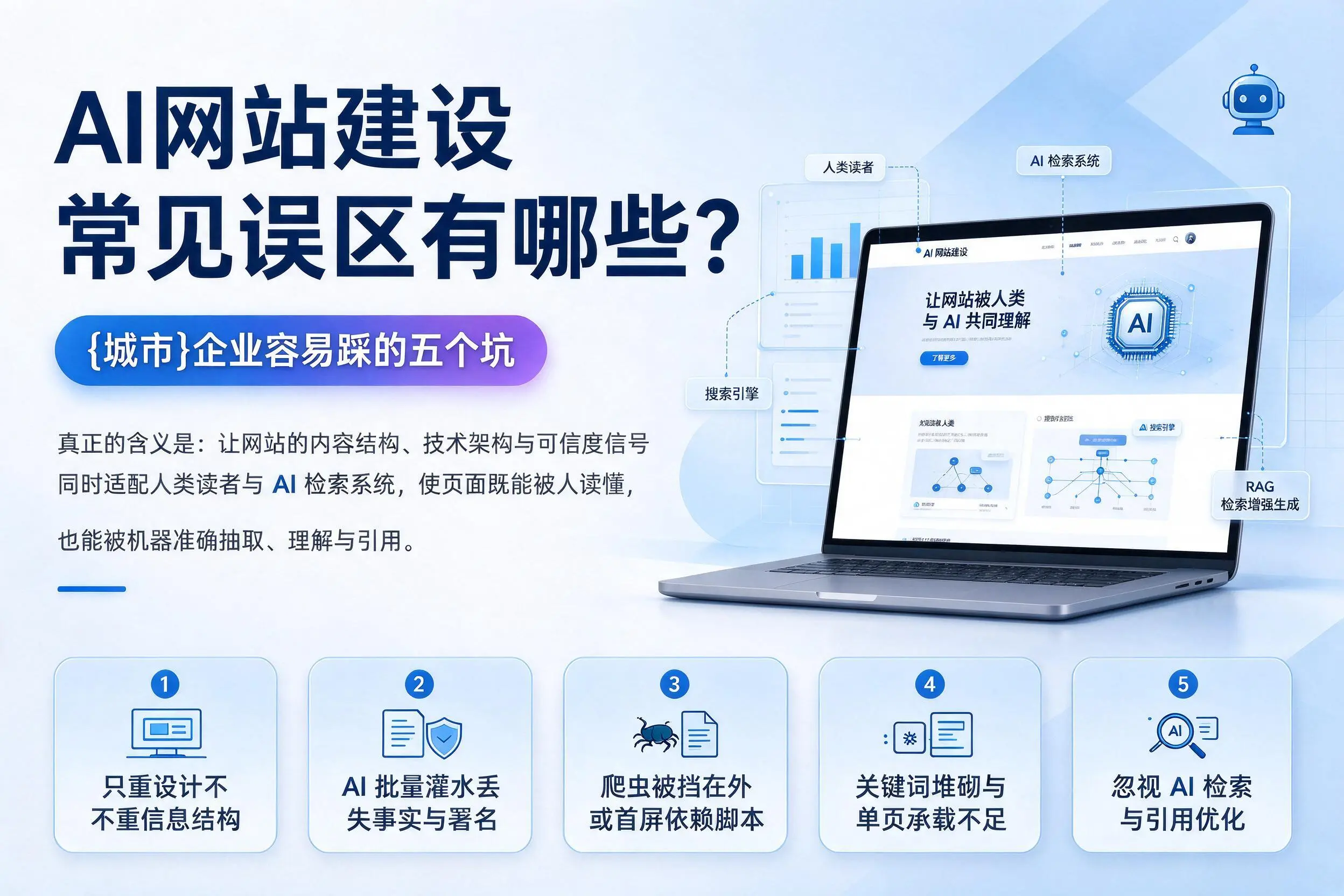 AI网站建设常见误区有哪些？德州企业容易踩的五个坑