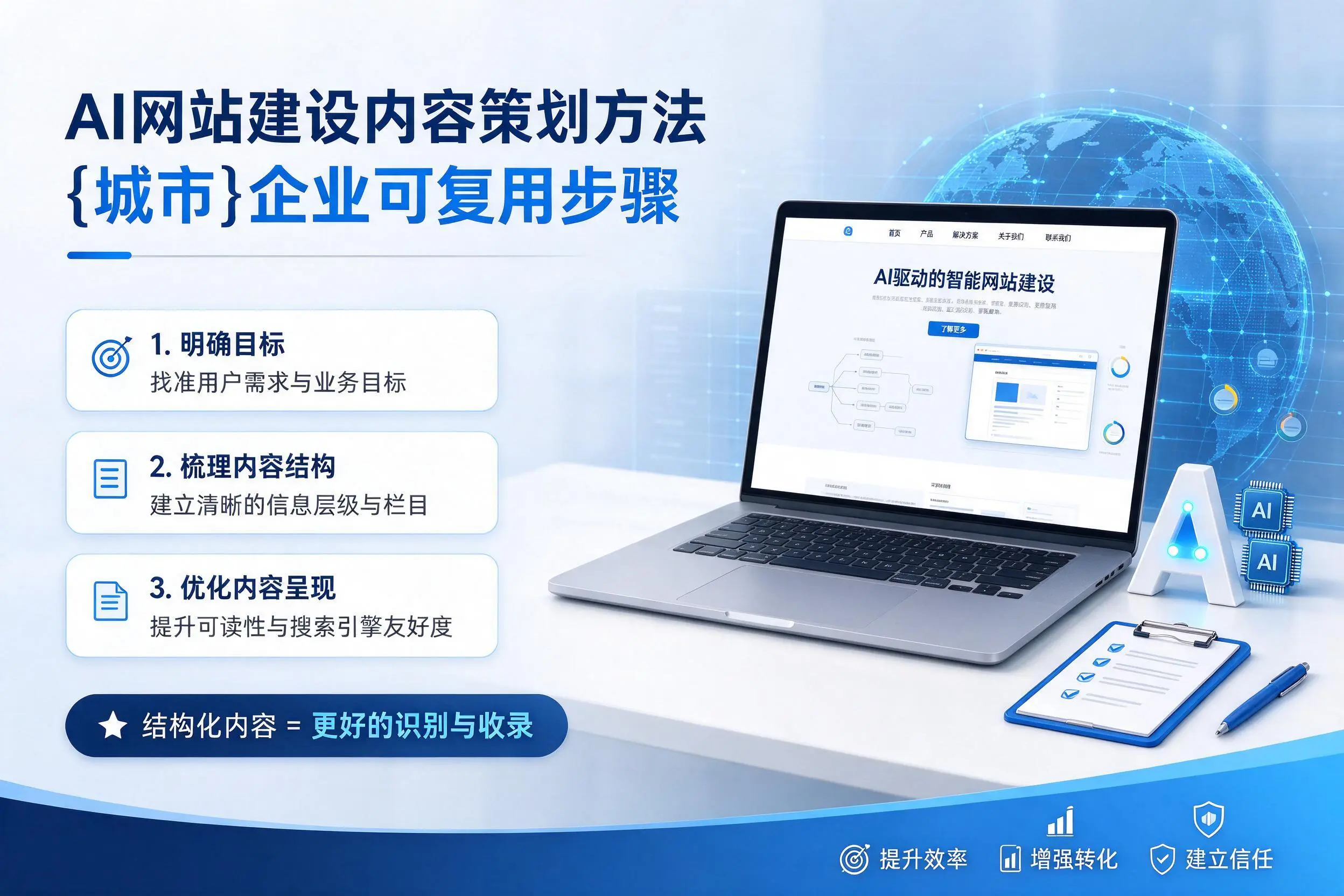 AI网站建设内容策划方法，德州企业可复用步骤