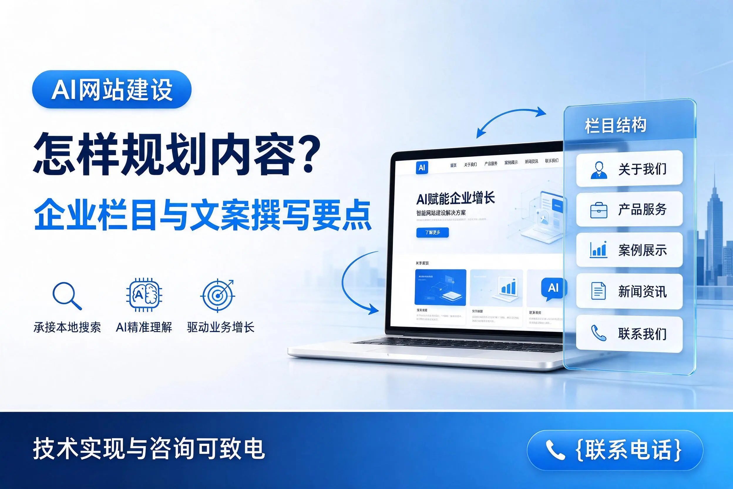 AI网站建设怎样规划内容？德州企业栏目与文案撰写要点