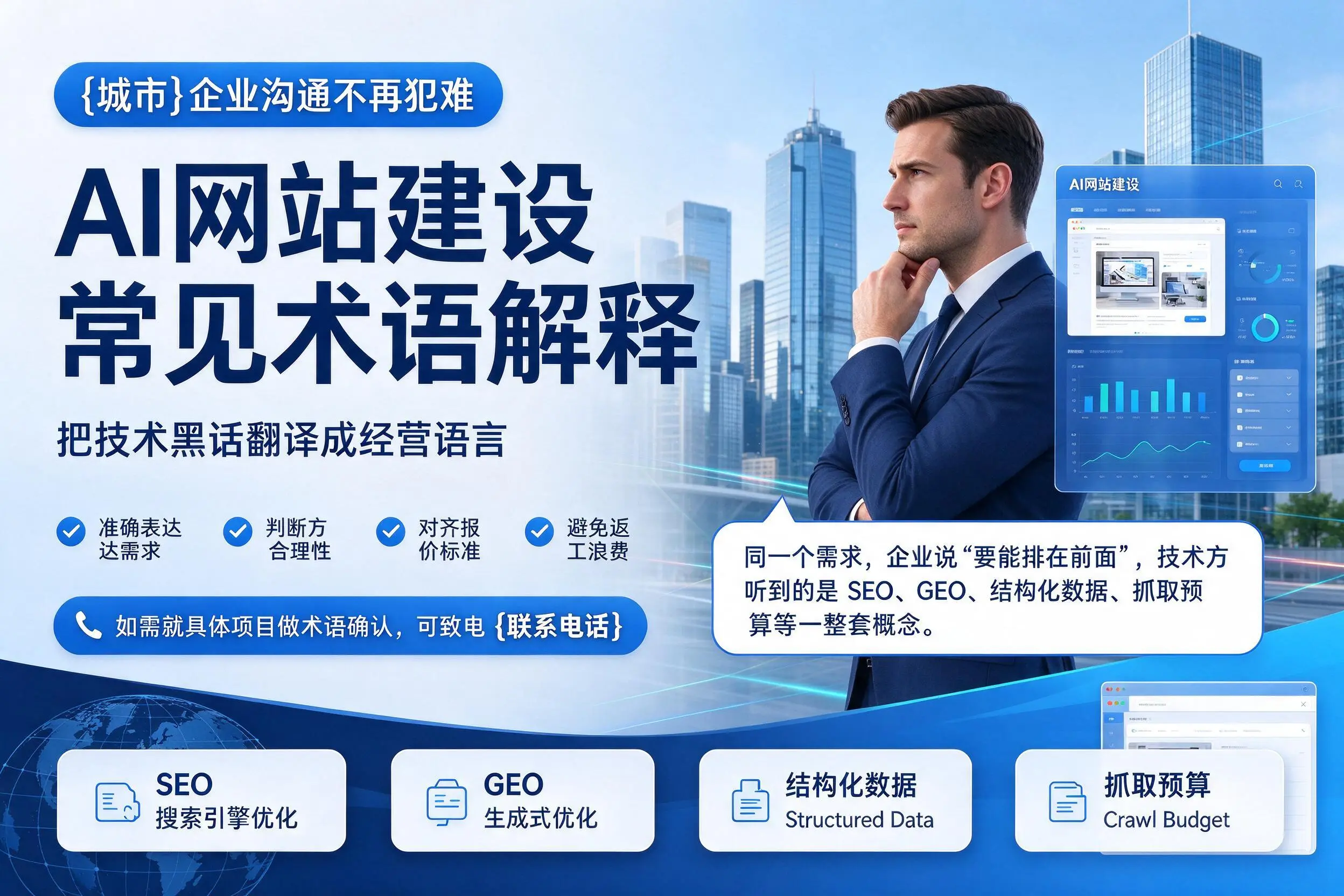 AI网站建设常见术语解释,德州企业沟通不再犯难