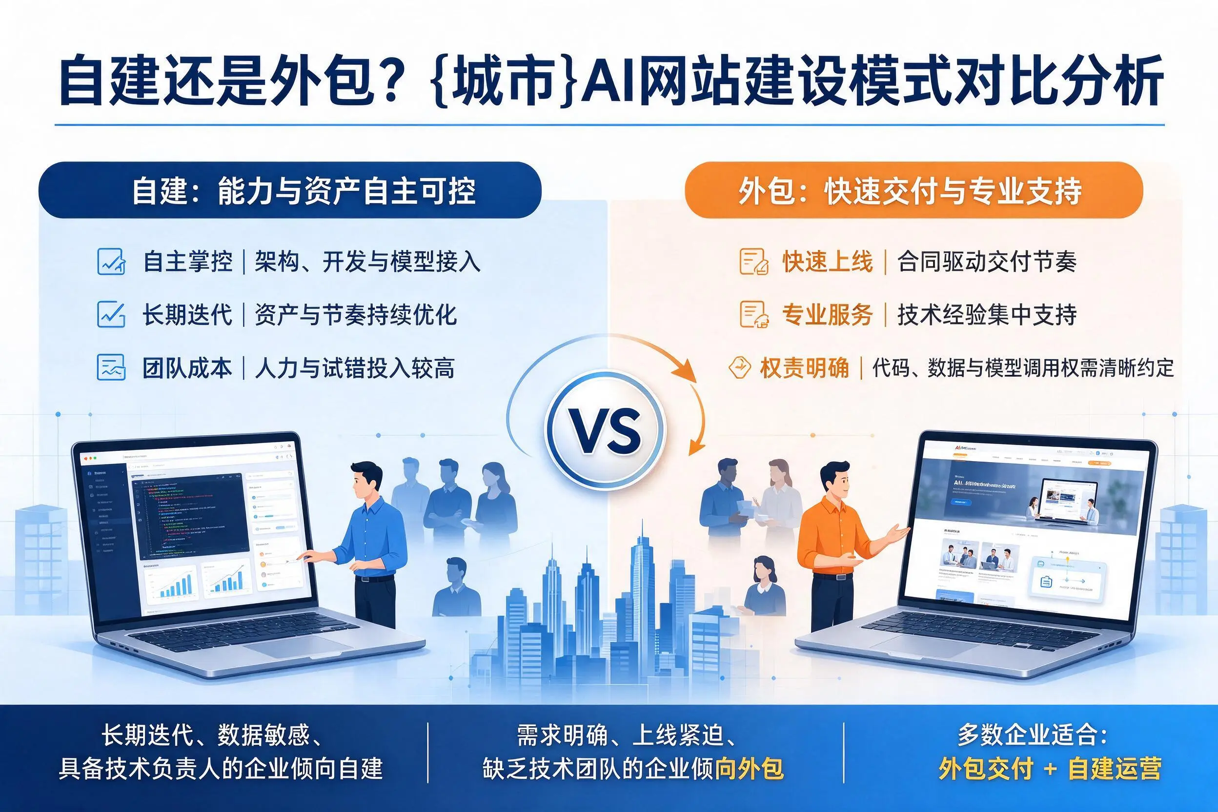 自建还是外包？德州AI网站建设模式对比分析