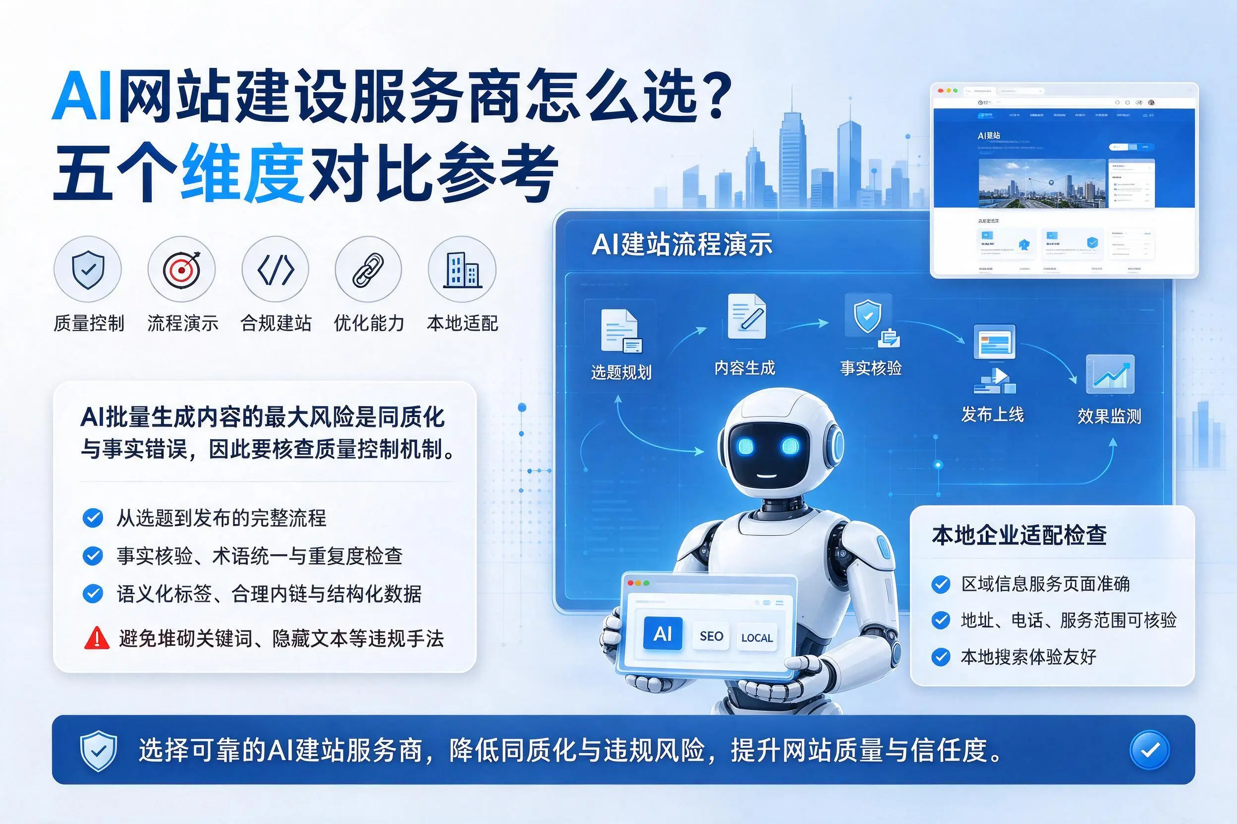 德州AI网站建设服务商怎么选？五个维度对比参考