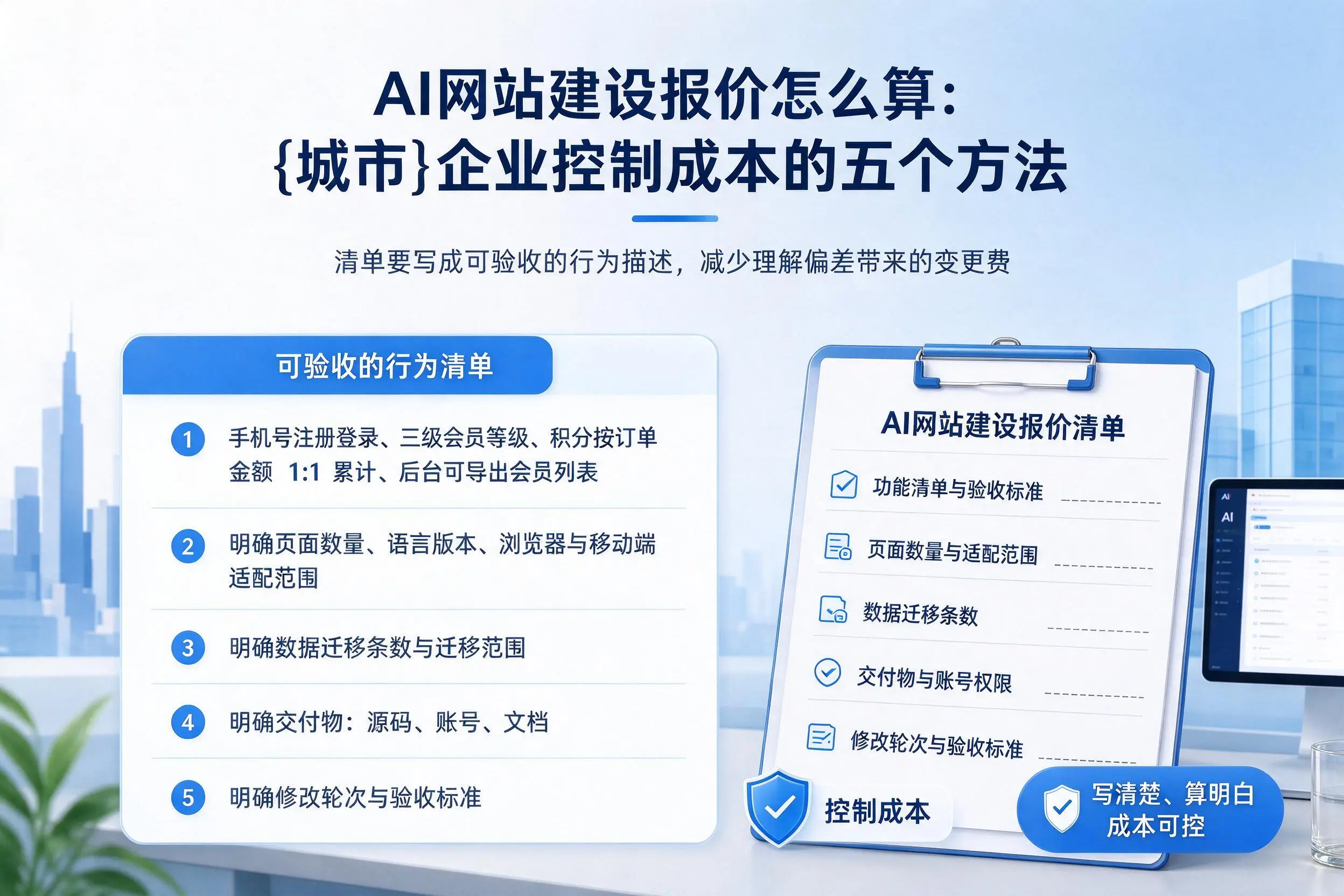 AI网站建设报价怎么算：德州企业控制成本的五个方法
